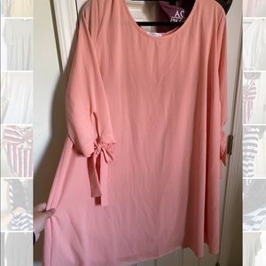 Chic Soul Peach Pink Bow Dress